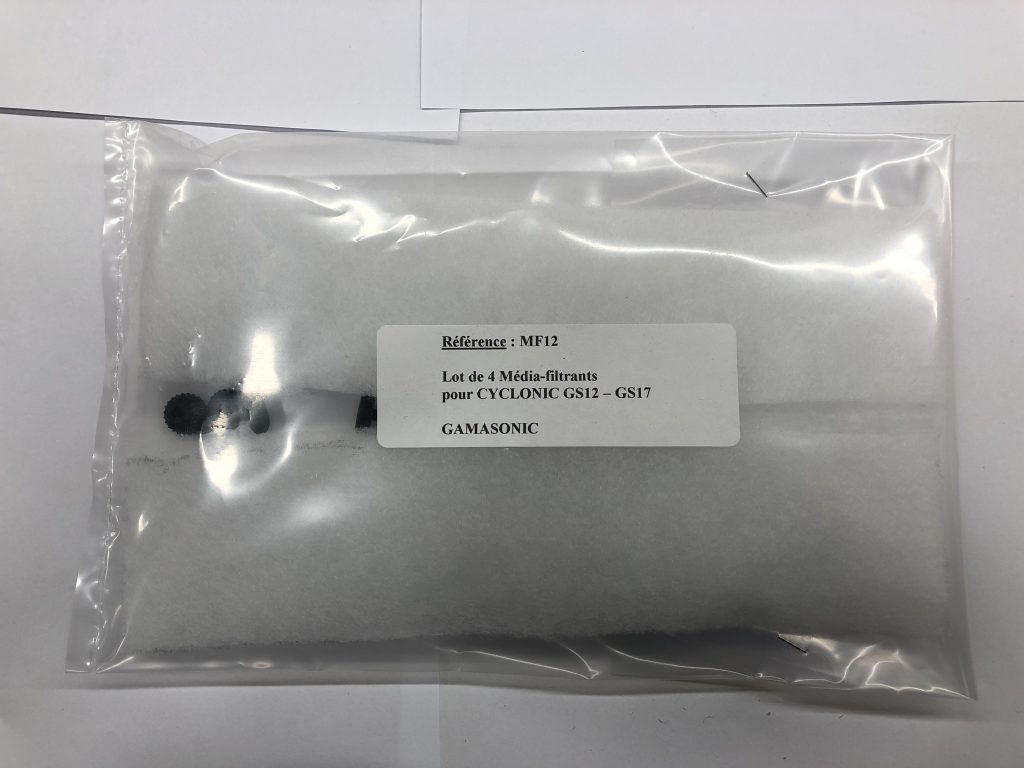 Filtre Ouate Gamasonic pour Cyclonic et Snc 17